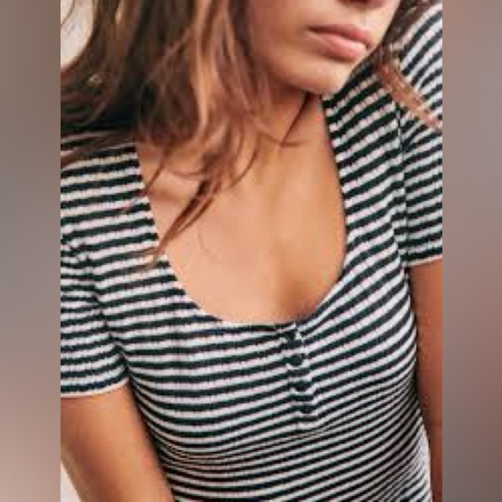 Sezane Malo- Navy/White Stripes